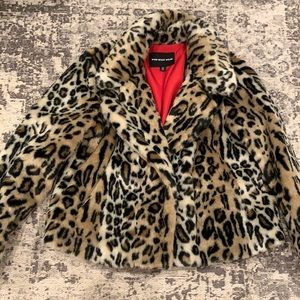 Faux leopard jacket
